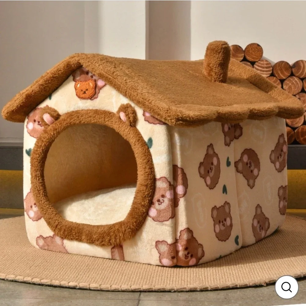 Foldable Dog House Kennel Bed Mat For Small Medium Dogs Cats​